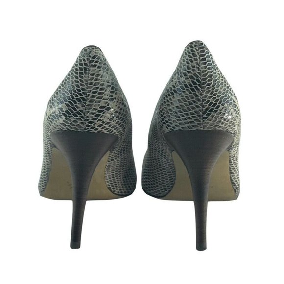 B MARKOWSKY Shoes Snake Print Heels Taupe Size 6 Women's - Picture 4 of 11